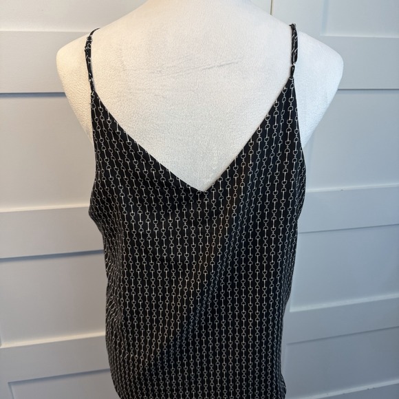 Express Camisole Tank Top Womens M Black White Horse Bit Buckle Design Loose Fit - Picture 5 of 10